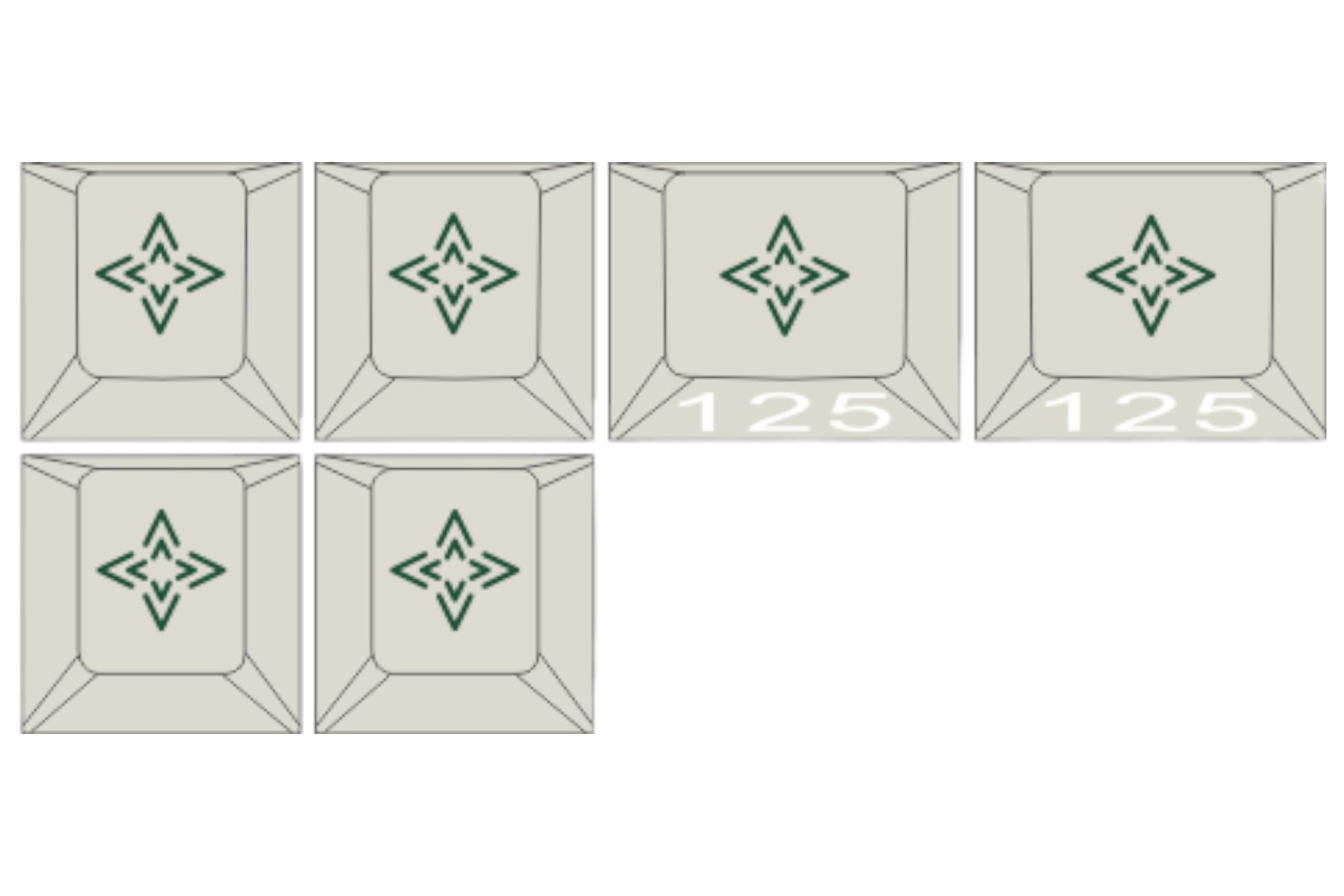 Hammerworks Green Cross Winkey (R6) Keycap Kit · Milktooth